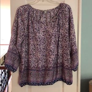 Lucky brand peasant blouse